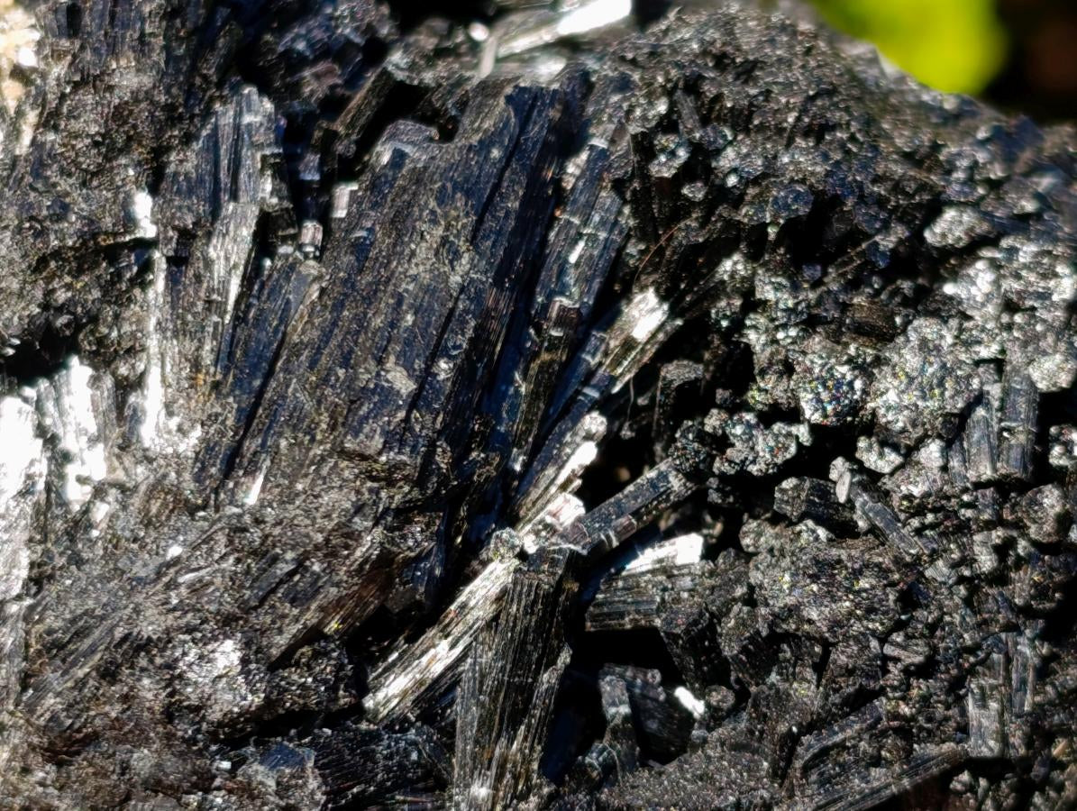 Natural Schorl Black Tourmaline Specimens with Associated Minerals x 2 From Erongo, Namibia
