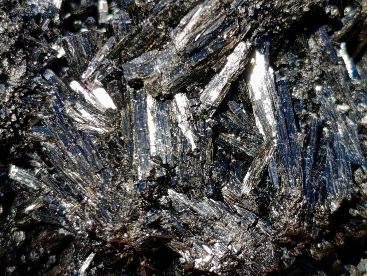 Natural Schorl Black Tourmaline Specimens with Associated Minerals x 2 From Erongo, Namibia