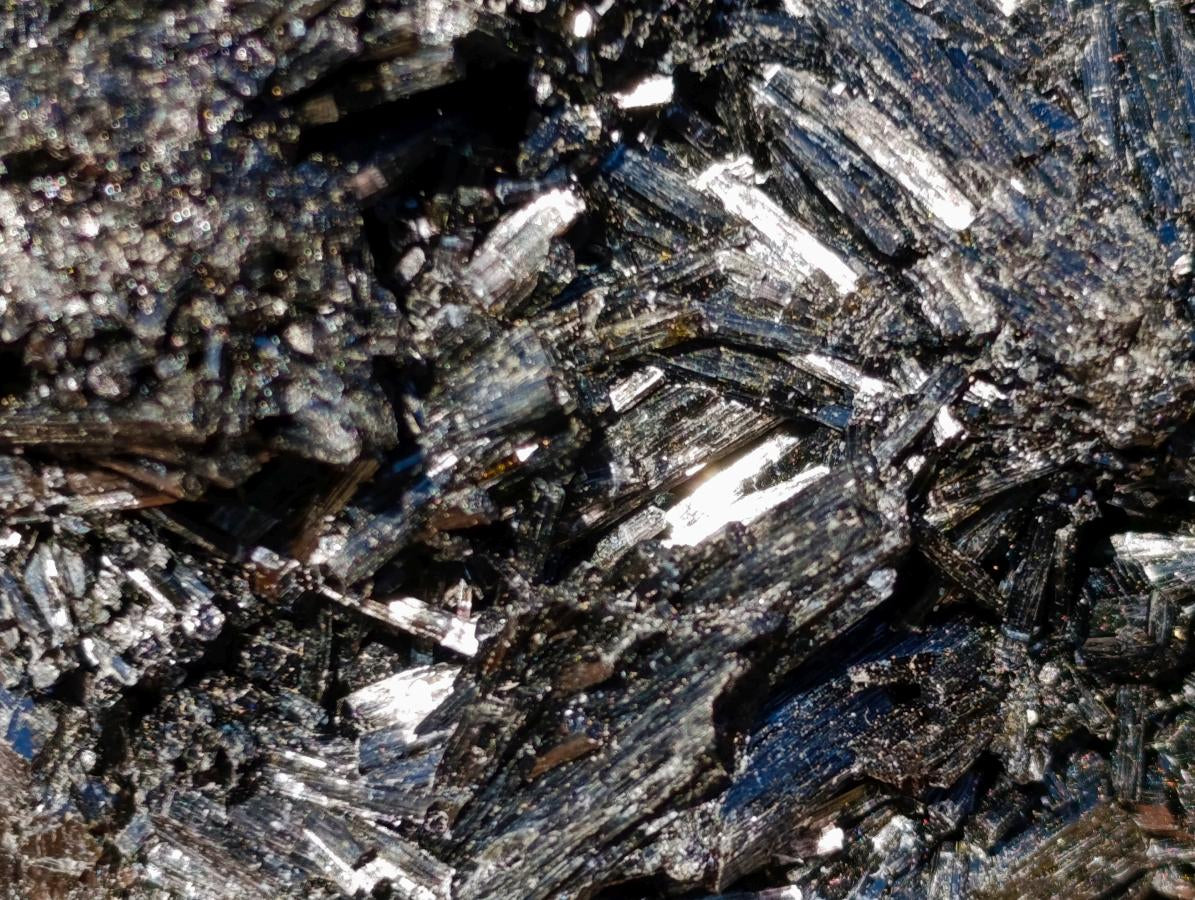 Natural Schorl Black Tourmaline Specimens with Associated Minerals x 2 From Erongo, Namibia