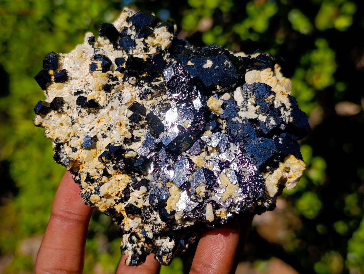 Natural Schorl Black Tourmaline Specimens with Associated Minerals x 2 From Erongo, Namibia