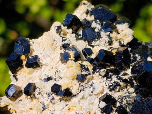 Natural Schorl Black Tourmaline Specimens with Associated Minerals x 2 From Erongo, Namibia - Toprock Gemstones and Minerals 