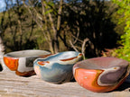 Polished Polychrome Jasper Bowls x 3 From NW Coast, Madagascar