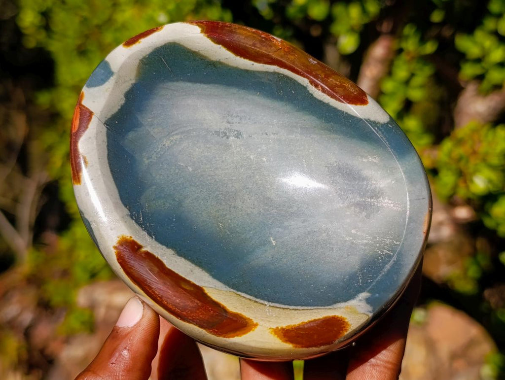 Polished Polychrome Jasper Bowls x 3 From NW Coast, Madagascar