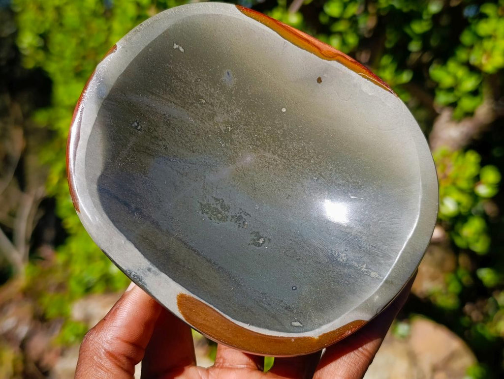 Polished Polychrome Jasper Bowls x 3 From NW Coast, Madagascar