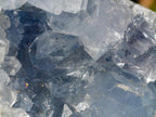 Polished and Natural Blue Celestite Eggs x 6 From Sakoany, Madagascar