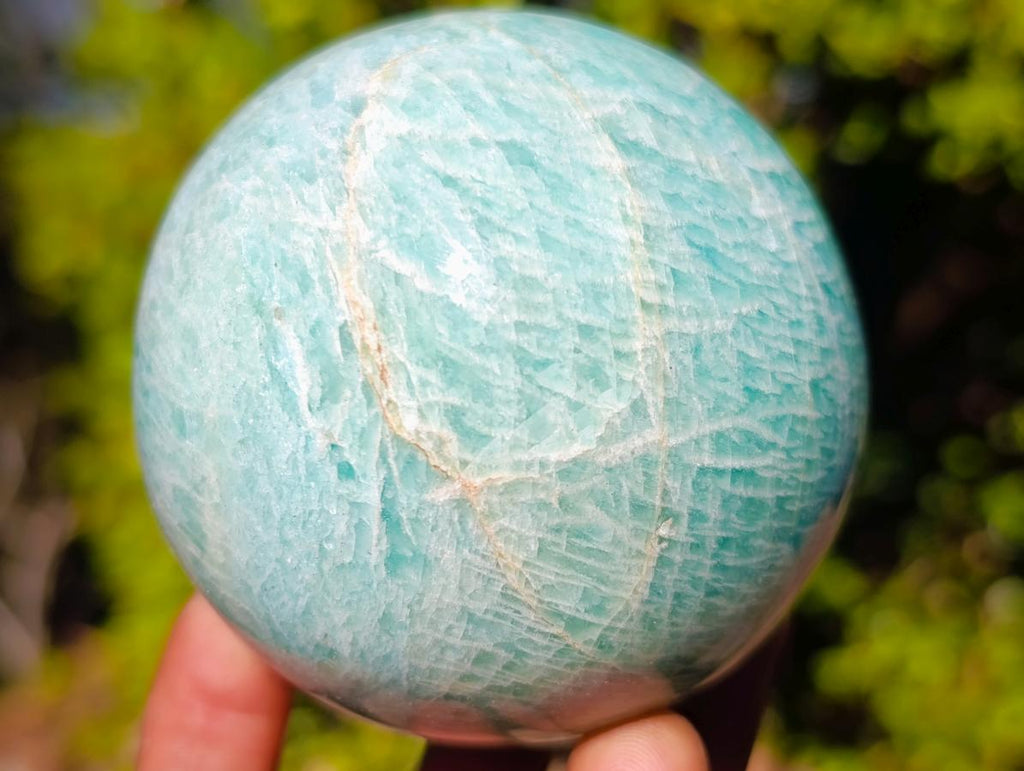 Polished Amazonite Spheres x 2 From Madagascar