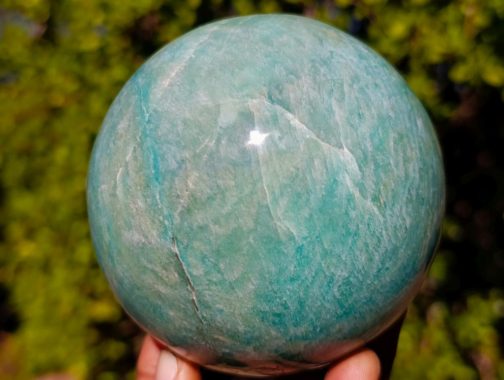 Polished Amazonite Spheres x 2 From Madagascar