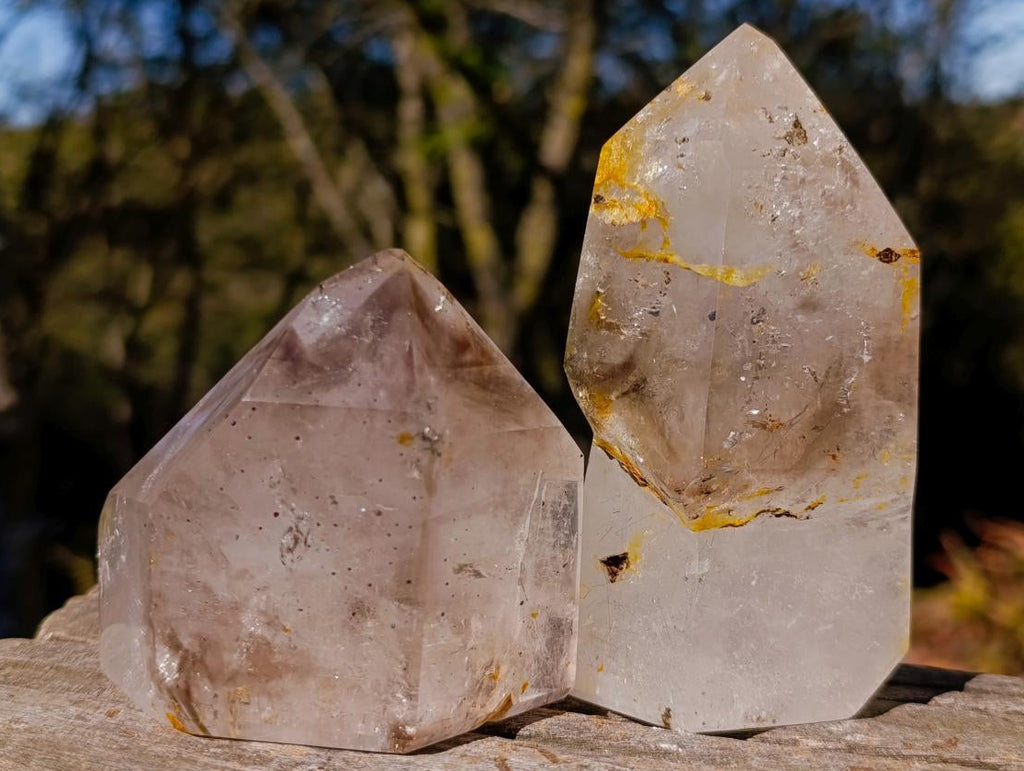 Polished Smokey Quartz Mixed Crystals x 3 From Madagascar
