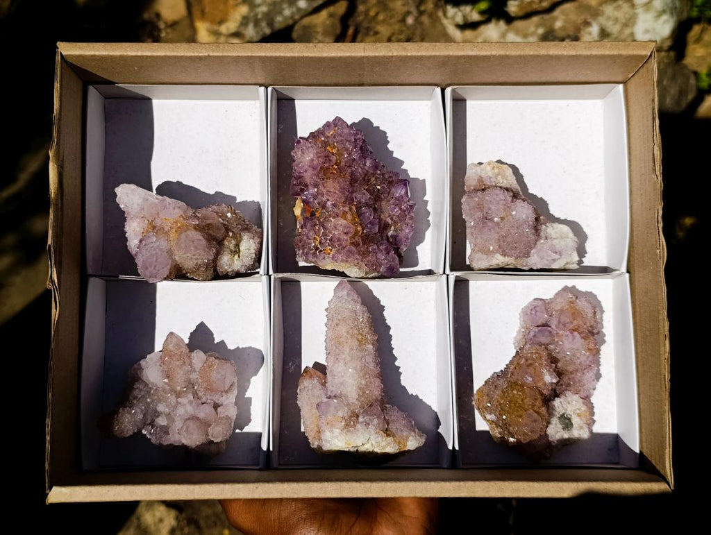 Natural Spirit Amethyst Clusters x 6 From Boekenhouthoek, South Africa