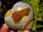 Polished Polychrome Jasper Hearts x 6 From NW Coast, Madagascar