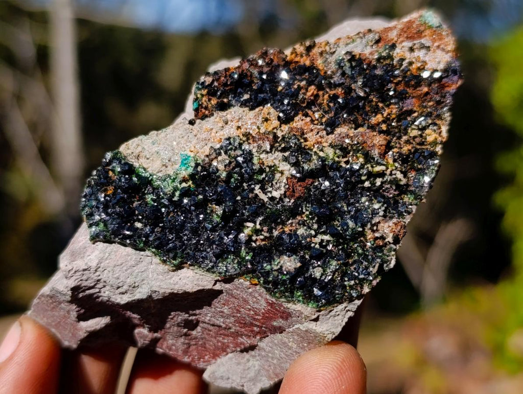 Natural Libethenite Specimens on Dolomite Matrix x 2 From Shituru, Congo