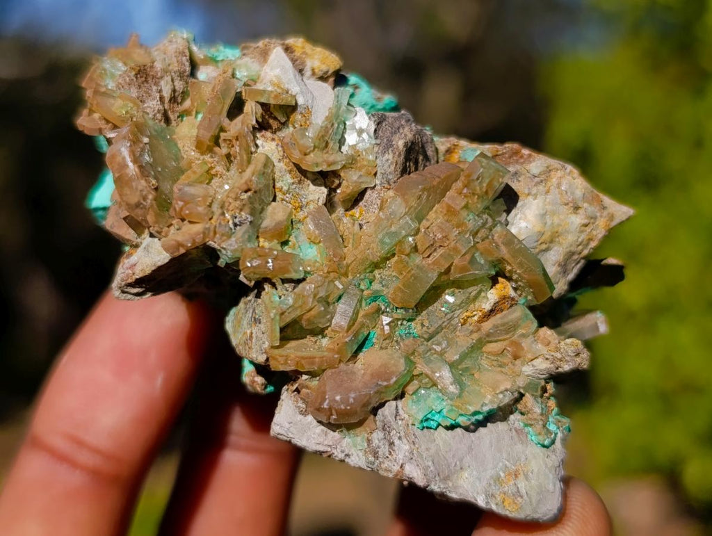 Natural Rare Barite Specimens with Malachite x 6 From Shangulowé Mine, Congo