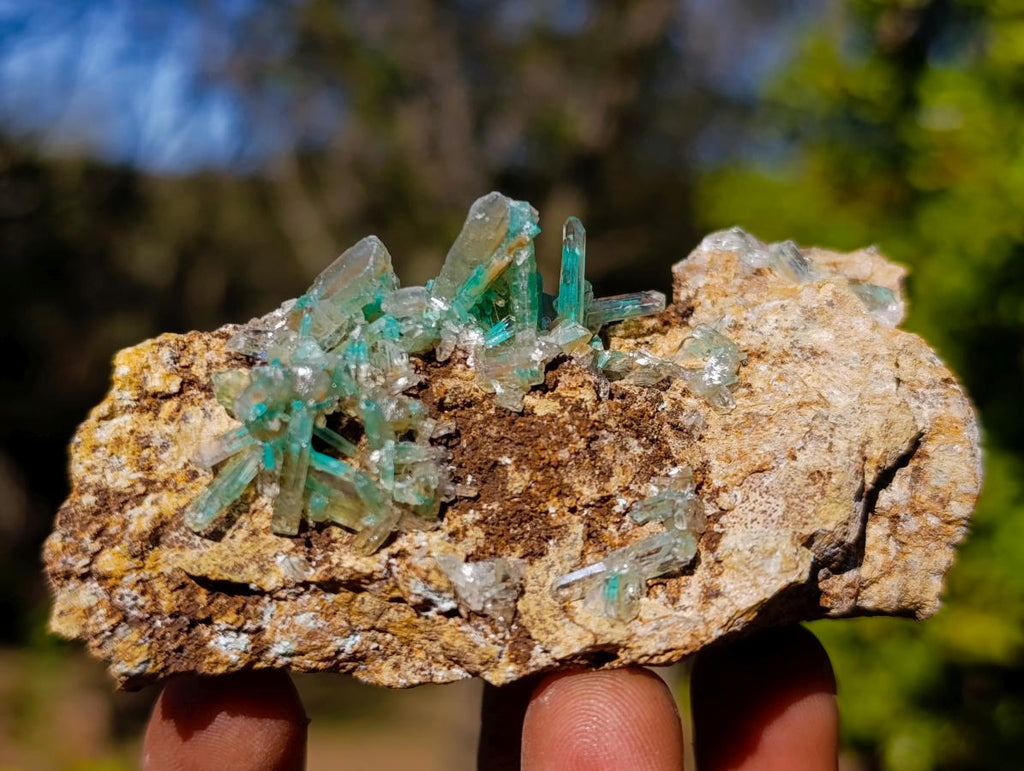 Natural Rare Barite Specimens with Malachite x 6 From Shangulowé Mine, Congo