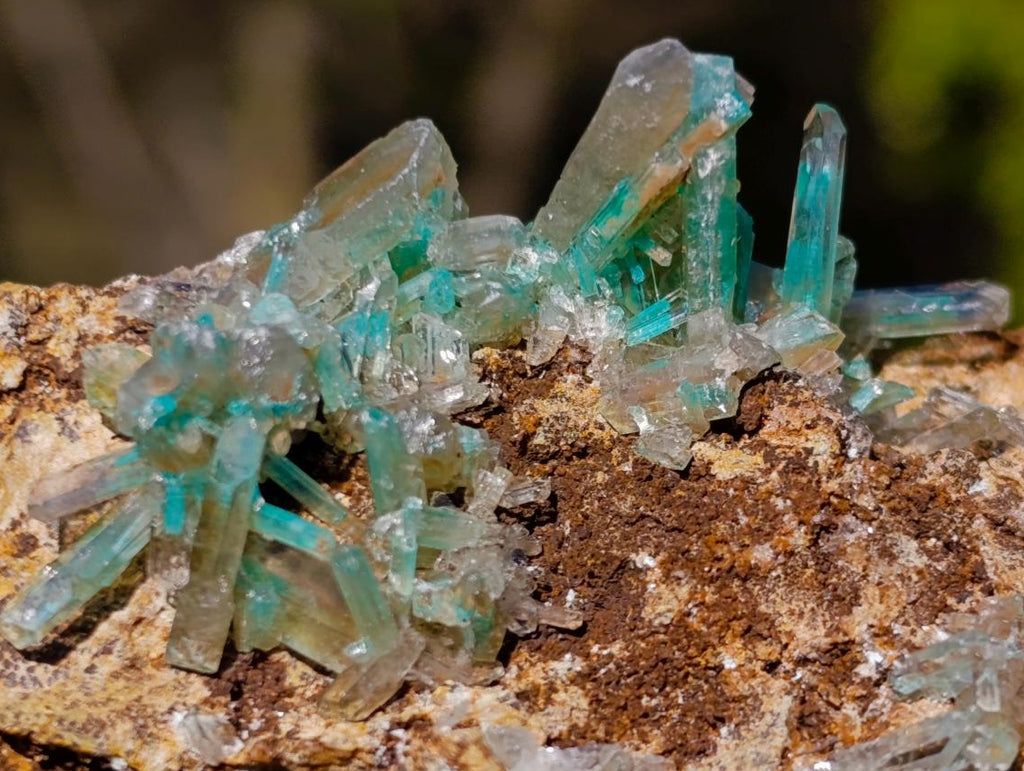 Natural Rare Barite Specimens with Malachite x 6 From Shangulowé Mine, Congo