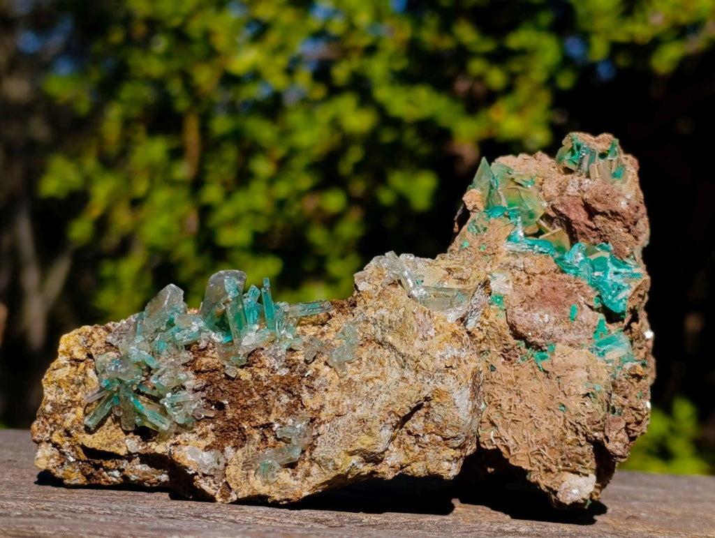 Natural Rare Barite Specimens with Malachite x 6 From Shangulowé Mine, Congo