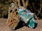 Natural Rare Barite Specimens with Malachite x 6 From Shangulowé Mine, Congo