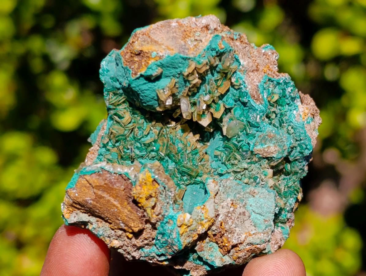 Natural Rare Barite Specimens with Malachite x 6 From Shangulowé Mine, Congo