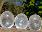 Polished Clear Quartz Palm Stones x 24 From Madagascar