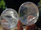 Polished Clear Quartz Palm Stones x 24 From Madagascar