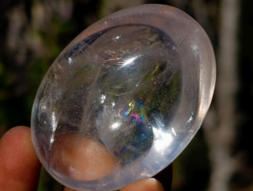Polished Clear Quartz Palm Stones x 24 From Madagascar - Toprock Gemstones and Minerals 