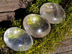 Polished Clear Quartz Palm Stones x 24 From Madagascar