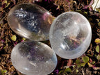 Polished Clear Quartz Palm Stones x 24 From Madagascar