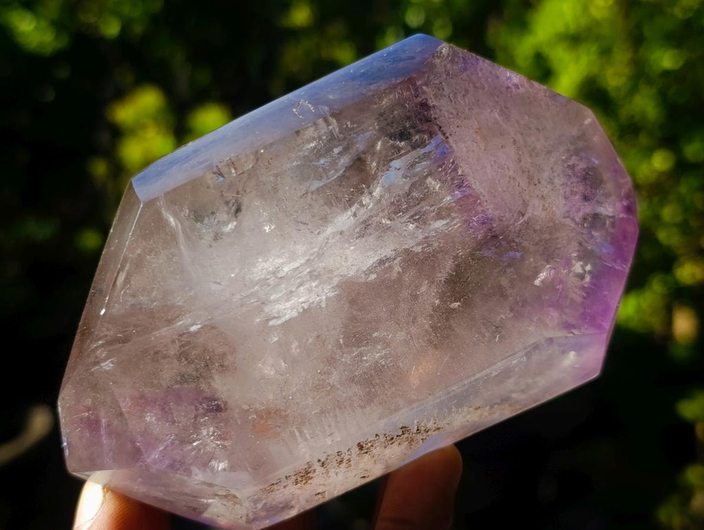 Polished Double Terminated Window Amethyst Crystals x 3 From Akansobe, Madagascar