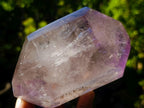Polished Double Terminated Window Amethyst Crystals x 3 From Akansobe, Madagascar