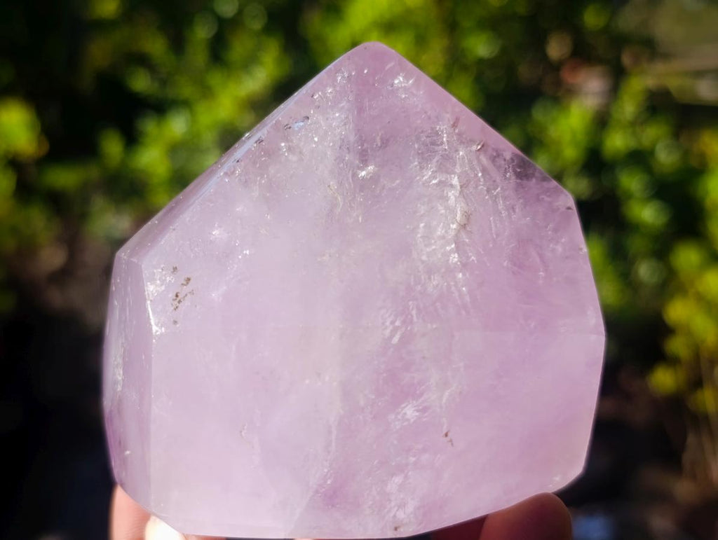 Polished Double Terminated Window Amethyst Crystals x 3 From Akansobe, Madagascar