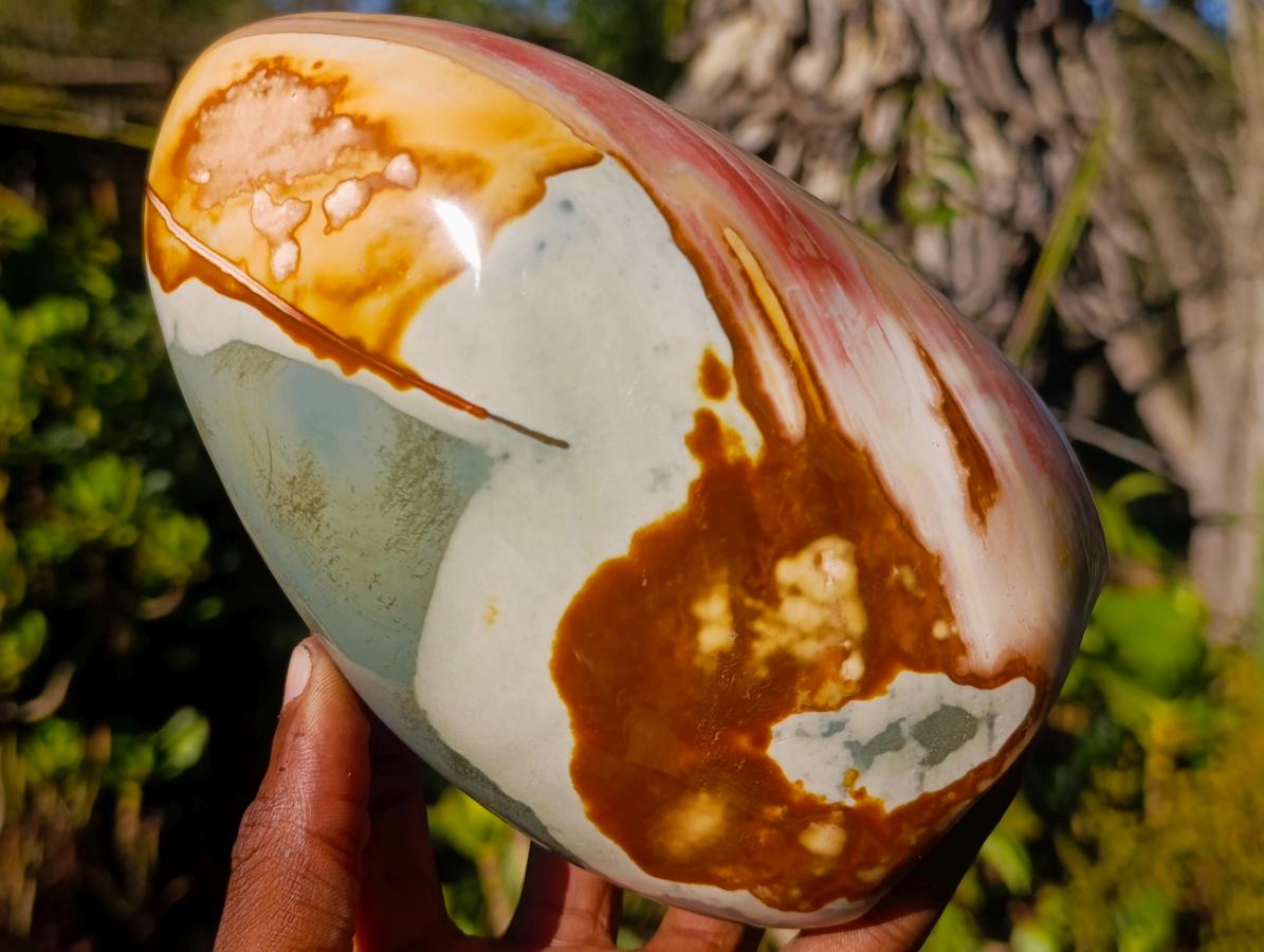 Polished Large Polychrome Jasper Standing Display Piece x 1 From NW Coast, Madagascar