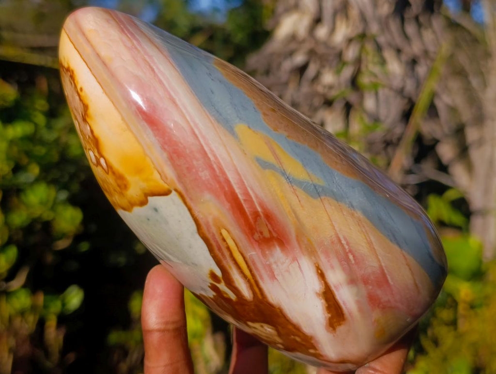 Polished Large Polychrome Jasper Standing Display Piece x 1 From NW Coast, Madagascar