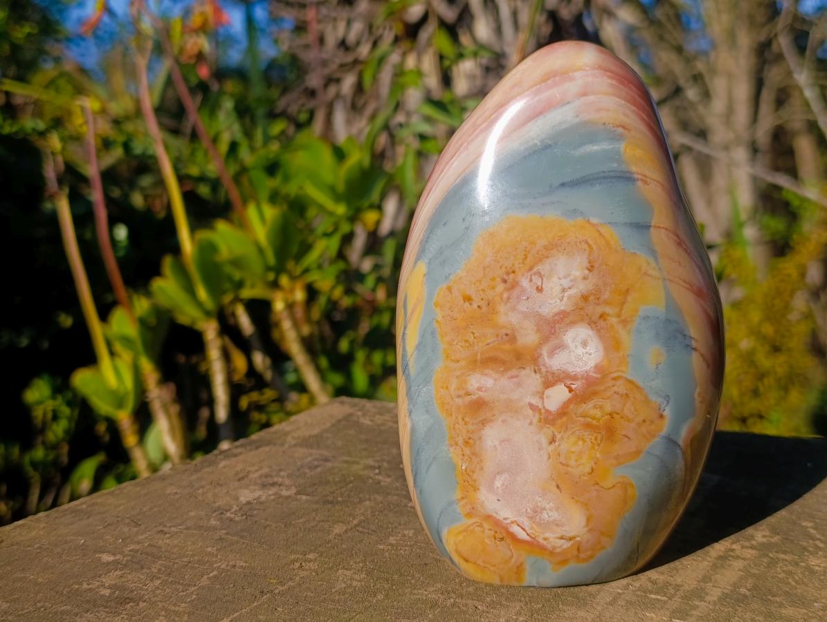 Polished Large Polychrome Jasper Standing Display Piece x 1 From NW Coast, Madagascar