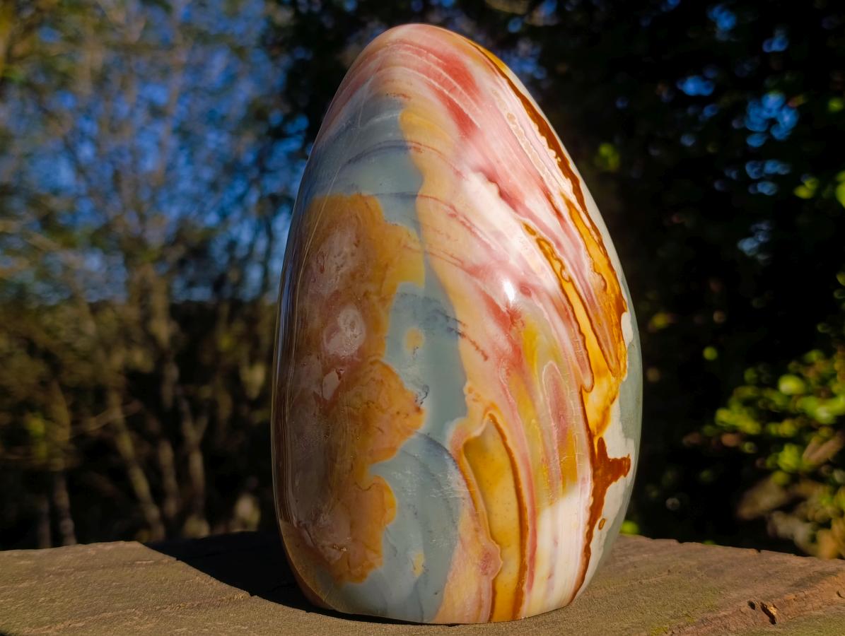 Polished Large Polychrome Jasper Standing Display Piece x 1 From NW Coast, Madagascar