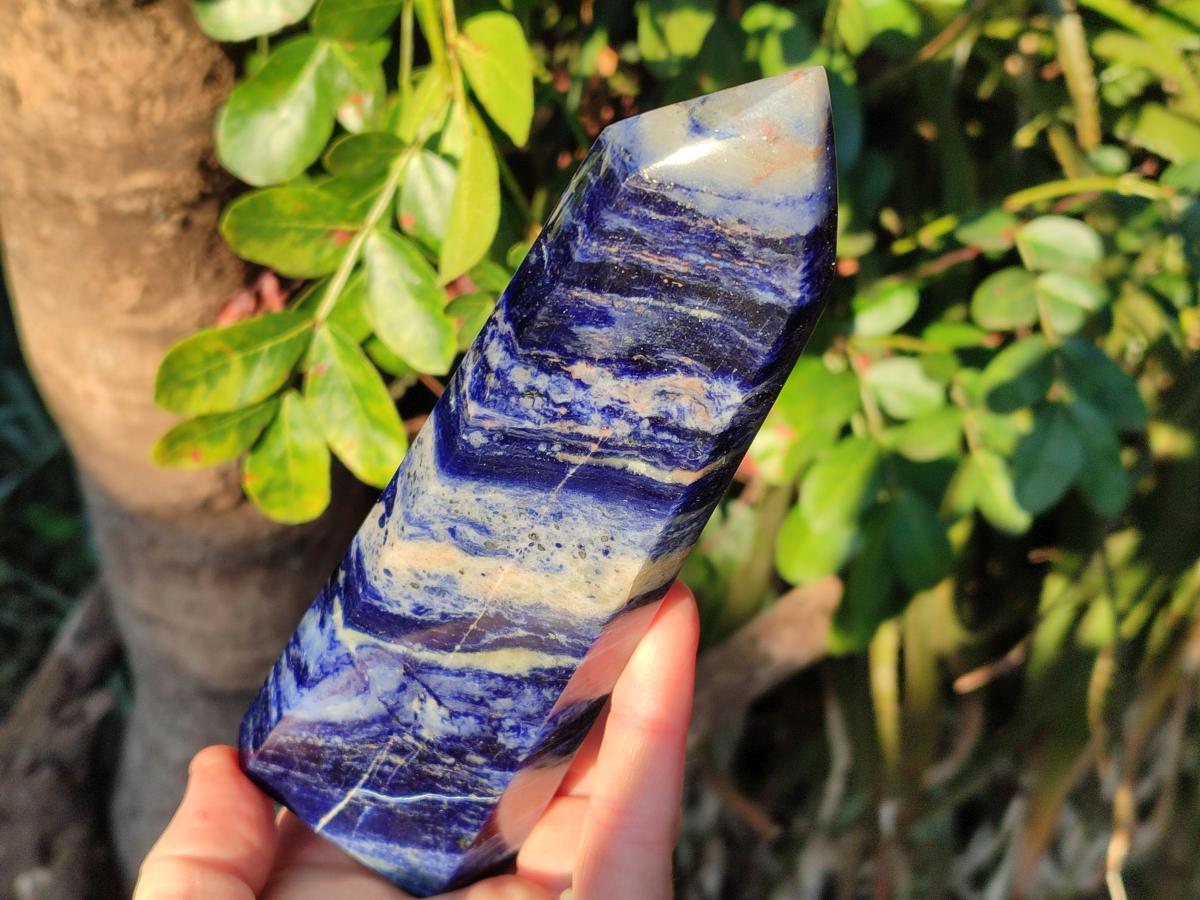 Polished Sodalite Display Crystals x 3 From Kunene River, Namibia - Toprock Gemstones and Minerals 