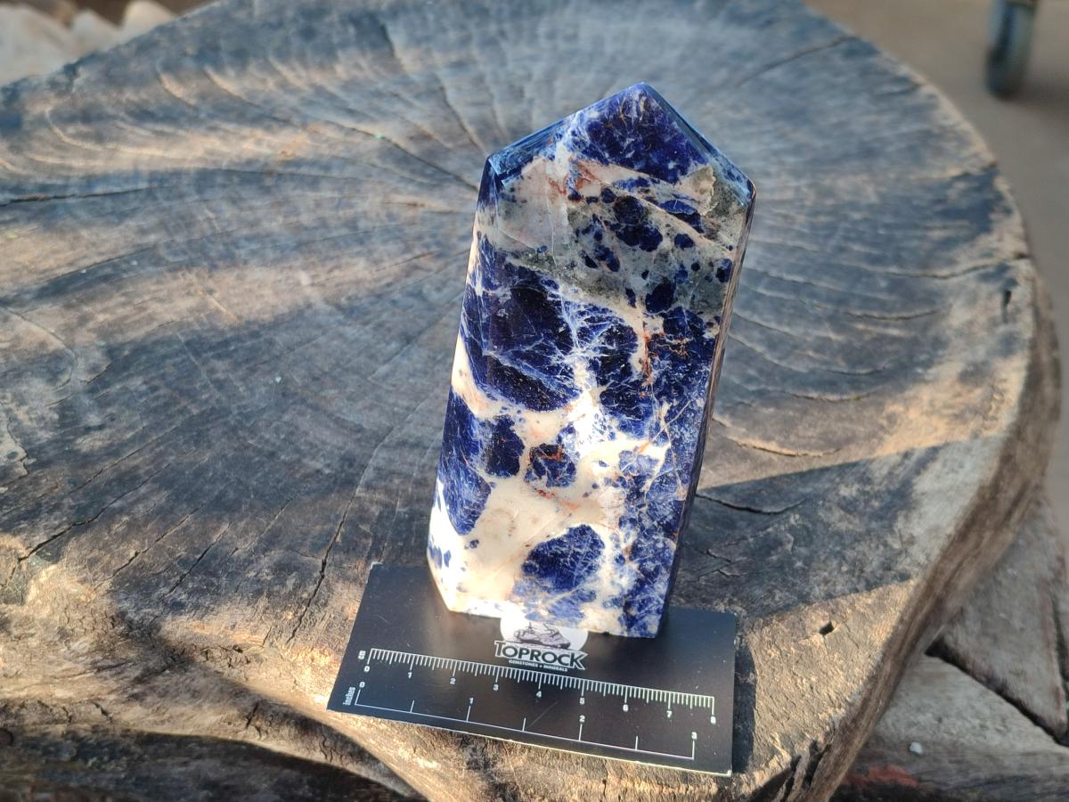 Polished Sodalite Display Crystals x 3 From Kunene River, Namibia - Toprock Gemstones and Minerals 
