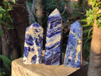 Polished Sodalite Display Crystals x 3 From Kunene River, Namibia - Toprock Gemstones and Minerals 