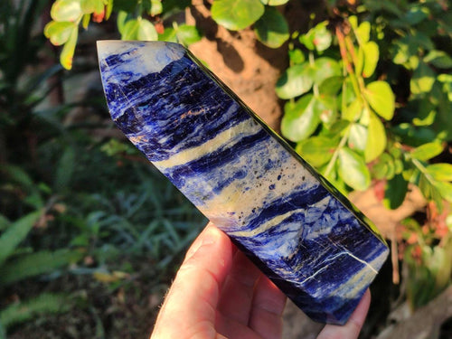 Polished Sodalite Display Crystals x 3 From Kunene River, Namibia - Toprock Gemstones and Minerals 