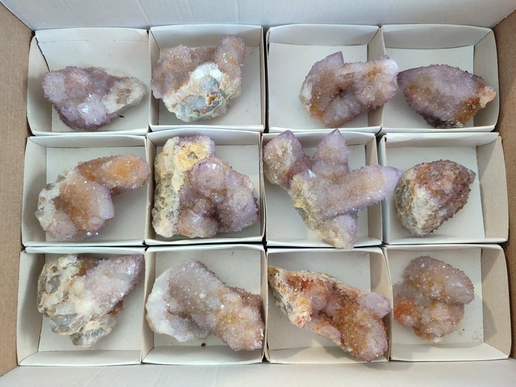 Natural Spirit Amethyst Clusters x 12 From Boekenhouthoek, South Africa - Toprock Gemstones and Minerals 