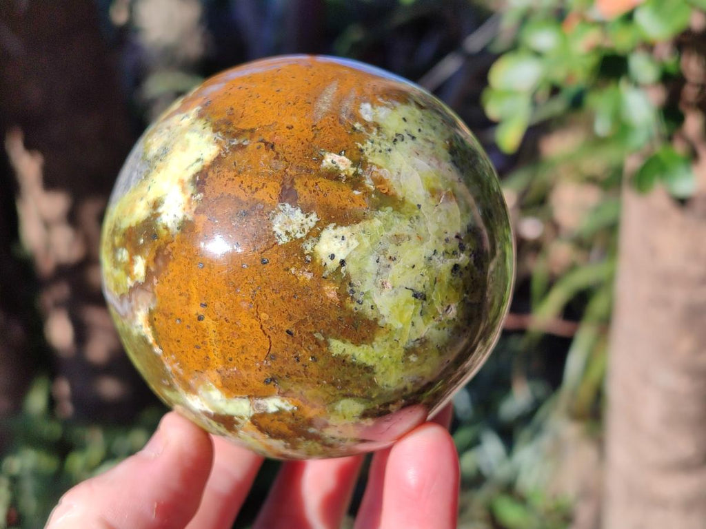 Polished Green Opal Spheres x 2 From Betroka, Madagascar - Toprock Gemstones and Minerals 