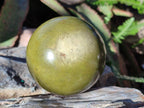 Polished Green Opal Spheres x 2 From Betroka, Madagascar - Toprock Gemstones and Minerals 