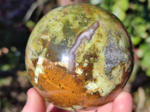 Polished Green Opal Spheres x 2 From Betroka, Madagascar - Toprock Gemstones and Minerals 