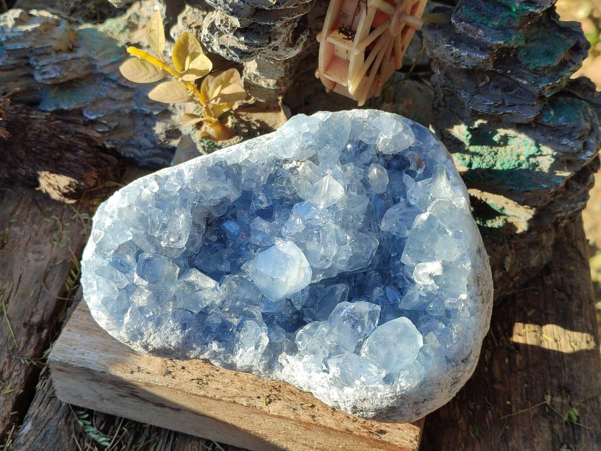 Natural Cabinet Size Blue Celestite Specimen x 1 From Sakoany, Madagascar - Toprock Gemstones and Minerals 