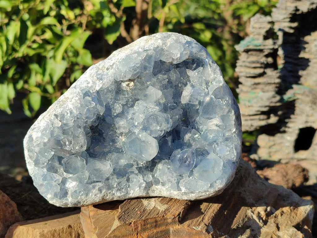 Natural Cabinet Size Blue Celestite Specimen x 1 From Sakoany, Madagascar - Toprock Gemstones and Minerals 