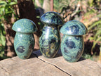 Polished Stromatolite "Kambaba Jasper" Mushrooms x 12 From Katsepy, Madagascar - Toprock Gemstones and Minerals 