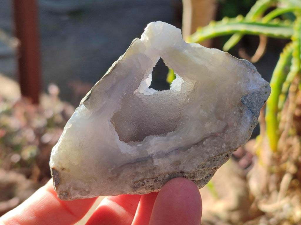 Polished On One Side Blue Lace Agate Geodes x 24 From Nsanje, Malawi - Toprock Gemstones and Minerals 