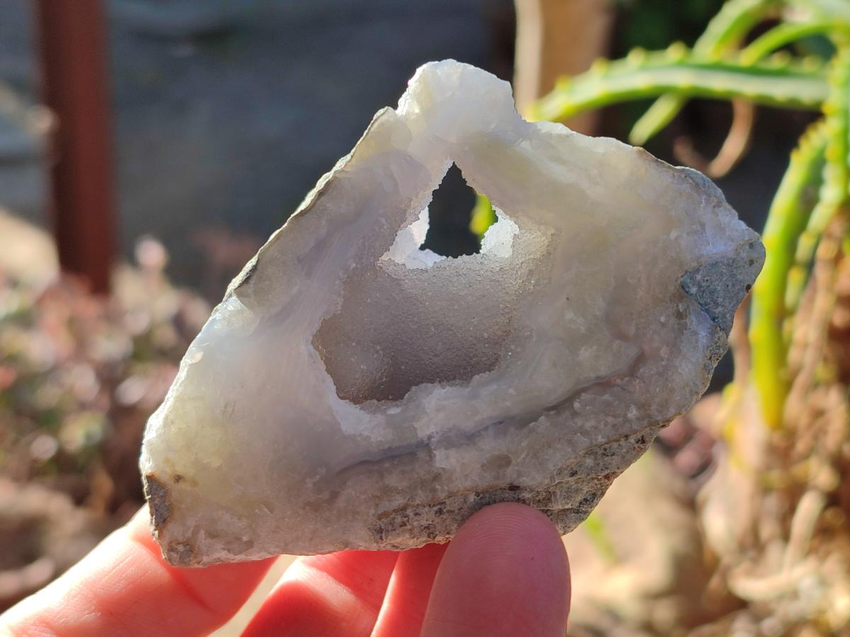 Polished On One Side Blue Lace Agate Geodes x 24 From Nsanje, Malawi - Toprock Gemstones and Minerals 