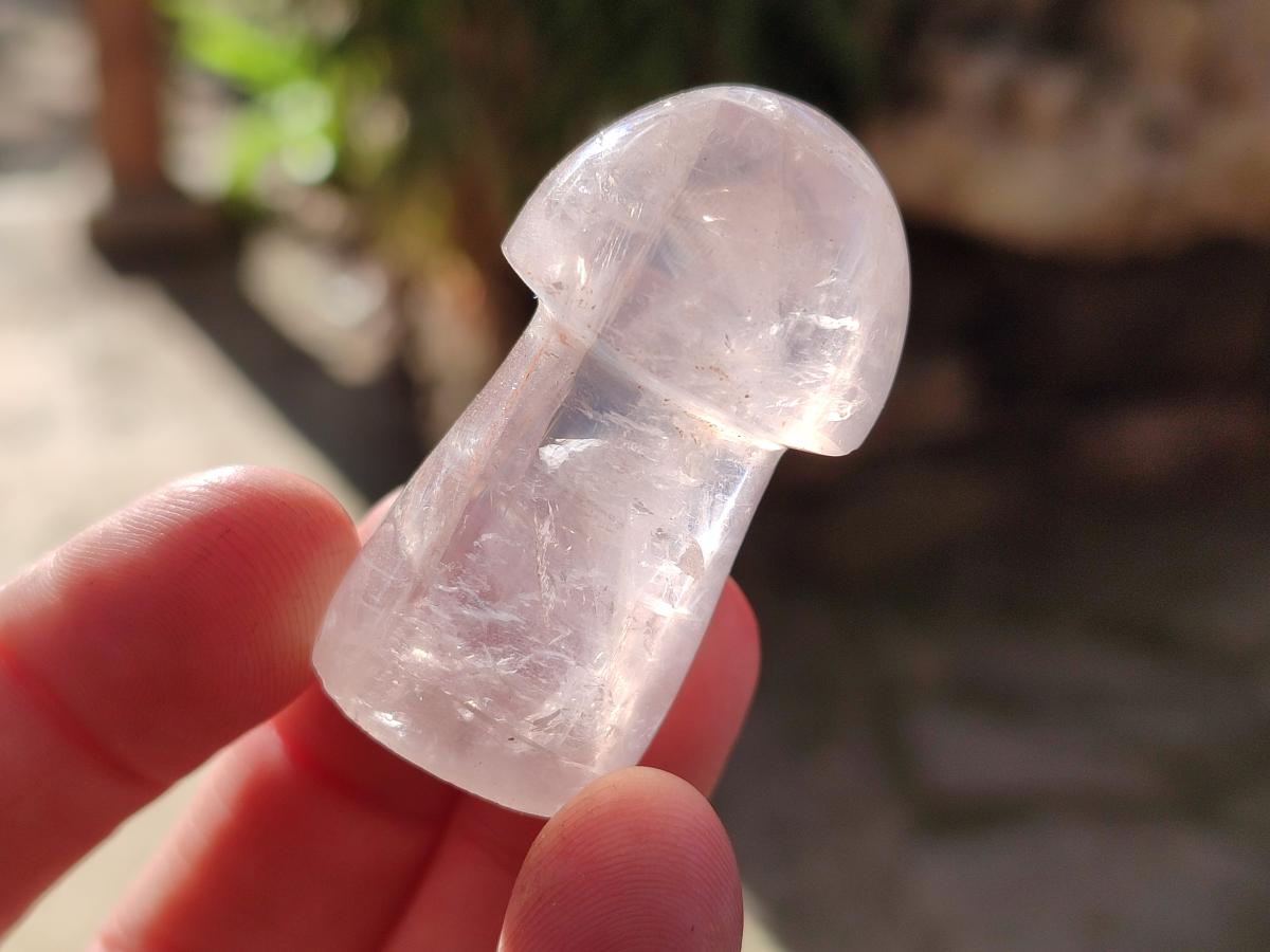 Polished Gemmy Rose Quartz Mushrooms x 24 From Madagascar
