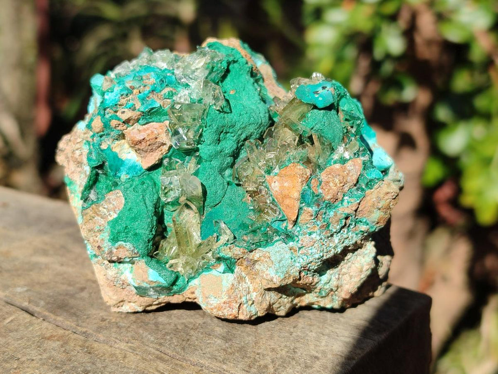Natural Rare Bladed Barite Specimens with Malachite x 3 From Shangulowé Mine, Congo