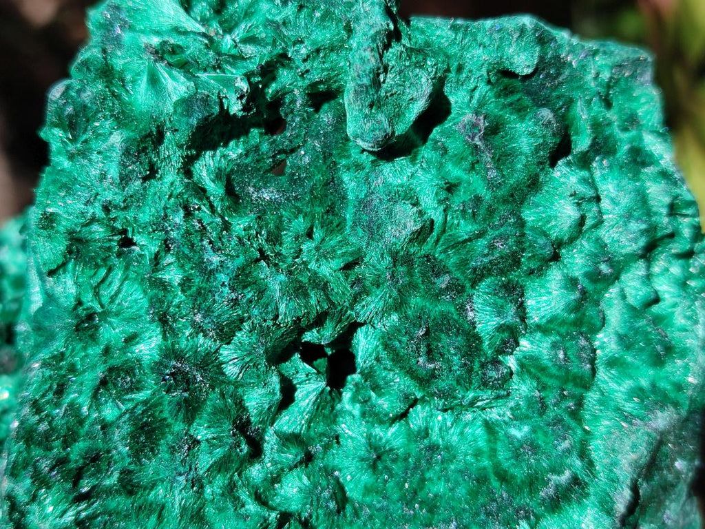 Natural Cabinet Size Silky Malachite Specimens x 2 From Kasompe, Congo - Toprock Gemstones and Minerals 