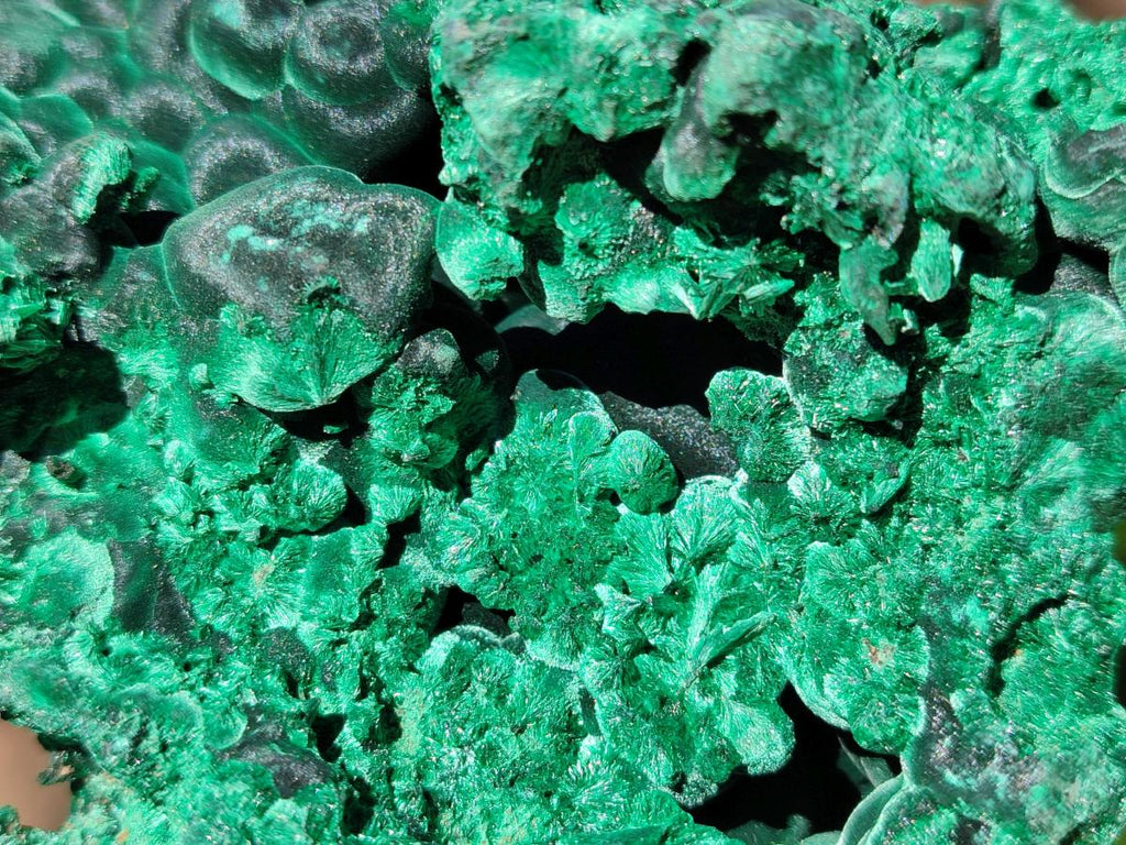 Natural Cabinet Size Silky Malachite Specimens x 2 From Kasompe, Congo - Toprock Gemstones and Minerals 